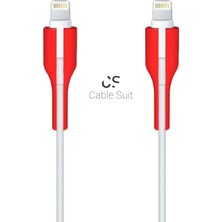 Mena Rise Cable Suit Lighting, Kablo Koruyucu, Konnektör 2’li (Kırmızı)