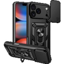 Erbar Apple iPhone 17 Pro Pars Lens Yüzüklü Silikon - SIYAH-(5796) - M952R958-K78952