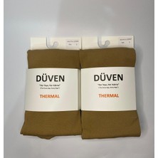 Düven 2'li Kadın Ten Içi Ince Polar Içlik Termal Külotlu Çorap - Konfor Thermal
