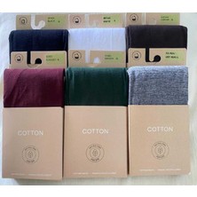 Düven Çok Renkli 6'lı Paket Cotton Kadın Külotlu Çorap Pamuklu & Mat 60 Den Pantyhose ( Doğal Iplik )