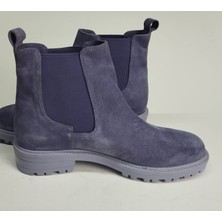 Lucciola Kadın Hakiki Deri Lastikli Mor Süet Bot