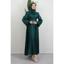 Giza Store Nazlı Tesettür Elbise Zümrüt