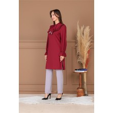 Modaviki Asel Tesettür Takım Bordo ELB82