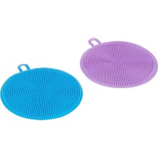 Mena Rise Yuvarlak Silikon Çok Amaçlı Silikon Bulaşık Fırçası, 2'li