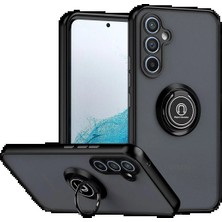 Erbar Samsung Galaxy S25 Fe Montreal Yüzüklü Silikon Kapak - SIYAH-(5796) - M172R160-K72172