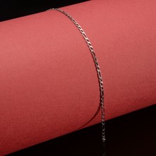 Silvalli 55 Mikron Rodyum Flet Gümüş Bileklik