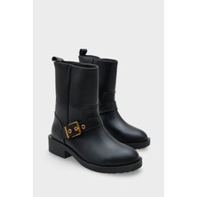 Capone Outfitters Ruthy Metal Aksesuarlı Lastikli Motorcu Bot