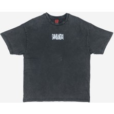 Samsunspor Baskılı Yıkamalı Oversize T-Shırt