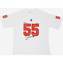 55 Baskılı Oversize T-Shırt