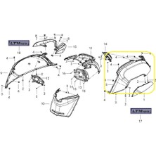 Qj LTM125 Arka Yan Grenajı Mavi  Sol
