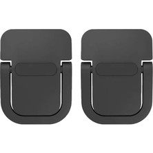 Metal 2 Adet 5mm 3m Yapışkanlı Katlanabilir Ultra Mini Laptop Standı,portatif Taşınabilir Siyah