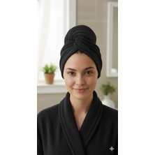 Düğme Lastikli Havlu Bone , Saç Bone ,pamuklu Saç Bone , Bukle Baş Havlusu ,saç Kurutma Bonesi