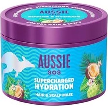 Mena Rise Aussie Sos Supercharged Hydration Saç & Saç Derisi Maskesi 500ML, Kuru Saç ve Kuru Saç Derisi Için