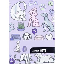 Mena Rise Defter 15 x 21 Cızgılı Desenli Lavanta