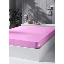 Mena Rise Örme Penye Çarşaf, Çift Kişilik, PEMBE,%100 Pamuk 130 G/m2