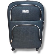 Nvg 848-26 Havlu Kumaş 4 Teker Ekose Desen Büyük Boy Valiz