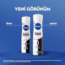 Mena Rise Nıvea Kadın Sprey Deodorant Black&white Invisible Clear 150 Ml,72 Saat Terleme ve Ter Kokusuna Karşı Anti Perspirant Koruma, Çiçek Kokusu,kıyafetlerde Leke Karşıtı, Alkol Içermez