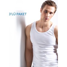 İmza Beyaz %100 Pamuk 3lü Atlet 1062240100