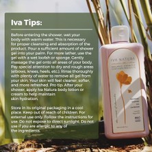 Mena Rise Iva Natura Organik Dinlendirici Duş Jeli Lavanta Özlü, Rahatlatıcı ve Arındırıcı, Parabensiz ve Glutensiz, 350 ml