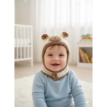 Miniko Kids Kitti 25480-03 Düğmeli Boyunluk Triko Bere