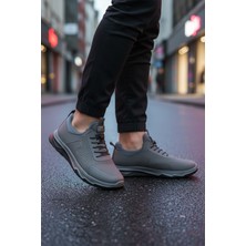 Walkway Füme Lastik Bağcıklı Comfort Taban Hafif Erkek Spor Ayakkabı Kaif 2323 M