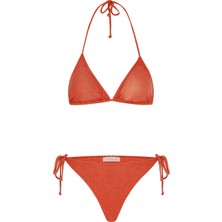 Aquella Simli Oranj Üçgen Bikini Takımı