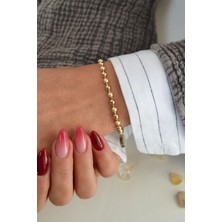 Sacce Scarves & Accessories 14K Gold Rodyum Kaplama Top Zincir Bileklik