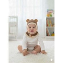 Miniko Kids Kitti 25480-02 Düğmeli Boyunluk Triko Bere