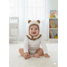 Miniko Kids Kitti 25480-02 Düğmeli Boyunluk Triko Bere