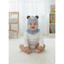Miniko Kids Kitti 25480-01 Düğmeli Boyunluk Triko Bere