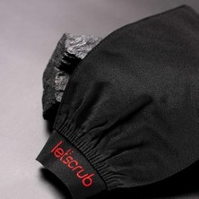 Mena Rise Let'scrub Üçgen Siyah Banyo Duş Kesesi Peeling ELDIVENI%100 Floş Ipek Normal Ciltler Için