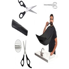 Mena Rise 6 Parça Full Berber Seti - Makas -Tarak - Önlük - Kaş Makası - Cımbız  Özel Set