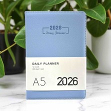 Limmy 2026 Ajanda Pastel Renkli Dokulu Günlük Ajanda A5 (15X21 Cm) - Mavi