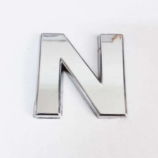 Mena Rise N Harfi Villa Tipi Krom Yapışkanlı 9 cm Harf