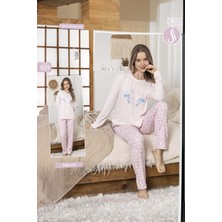 Remsa Kadın Çiçek Desen Süprem Pijama Takımı 0329 Pembe