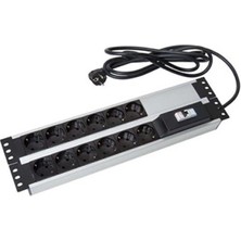 Alüminyum Gövdeli 12 Li Sigortalı Grup Priz 2 Mt.