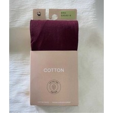 Düven Bordo Cotton Kadın Külotlu Çorap Pamuklu & Mat 60 Den Pantyhose