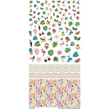 Mena Rise Artikel Tropik-1 Tırnak Dövmesi, Tırnak Tattoo, Nail Art, Tırnak Sticker