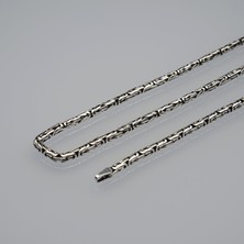 Silvalli 80 Mikron Oksitli Yuvarlak Kral Gümüş Zincir