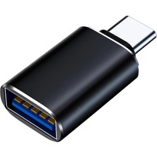 Mena Rise Type-C To USB Adaptör – USB 3.0 Otg Type-C Erkek To USB A Dişi, Macbook, Galaxy, Tablet ve Laptoplar ile Uyumludur, Hızlı Veri Transferi ve Taşınabilir Tasarım, Ha-01, Evınto