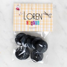 Loren Crafts 8'li Düğme Gri - 1129