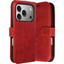 Erbar Apple iPhone 17 Pro Trend S Plus Kapaklı Kılıf - KIRMIZI-(5796) - M661R416-K98661