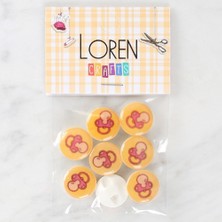 Loren Crafts 8'li Emzik Düğme - 1011