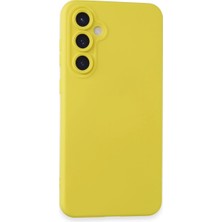 Samsung Galaxy S24 Kılıf Nano Içi Kadife Silikon - Sarı