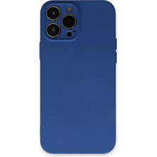 Iphone 13 Pro Max Kılıf Nano Içi Kadife Silikon - Lacivert