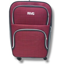 Nvg 848-26 Havlu Kumaş 4 Teker Ekose Desen Büyük Boy Valiz