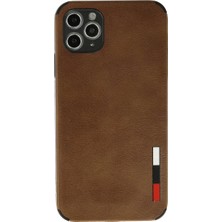 Iphone 11 Pro Max Kılıf Loop Deri Silikon - Kahverengi