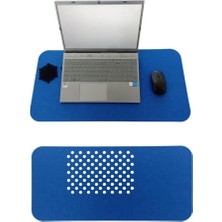 Mena Rise Keçe Masa Üstü Mouse Pad ve Bilgisayar Düzenleyici 70X32 cm – Antibakteriyel Mat, Keçe Mat, Masa Altlık, Ofis ve Ev Için Minimalist Tasarım (Mavi)