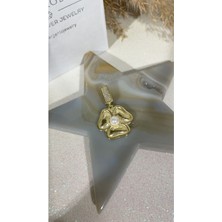 Luna Argento Incili Yonca Kolye Ucu