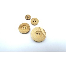Mena Rise Düğme,ahşap, 2 Delik Yazı Model, Ahşap, Zeytin AĞACI,100 Adet 25MM-40L Düğme